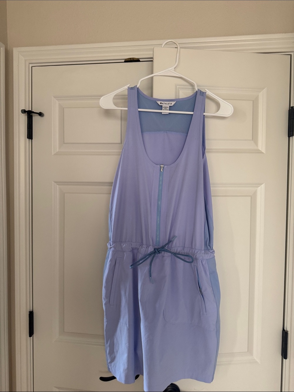 Athleta blue Zip-Front Tank Dress